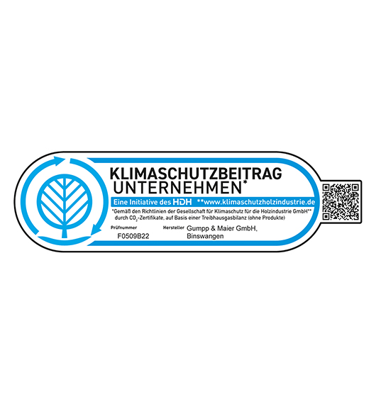 Label Klimaschutzbeitrag Gumpp Maier GmbH